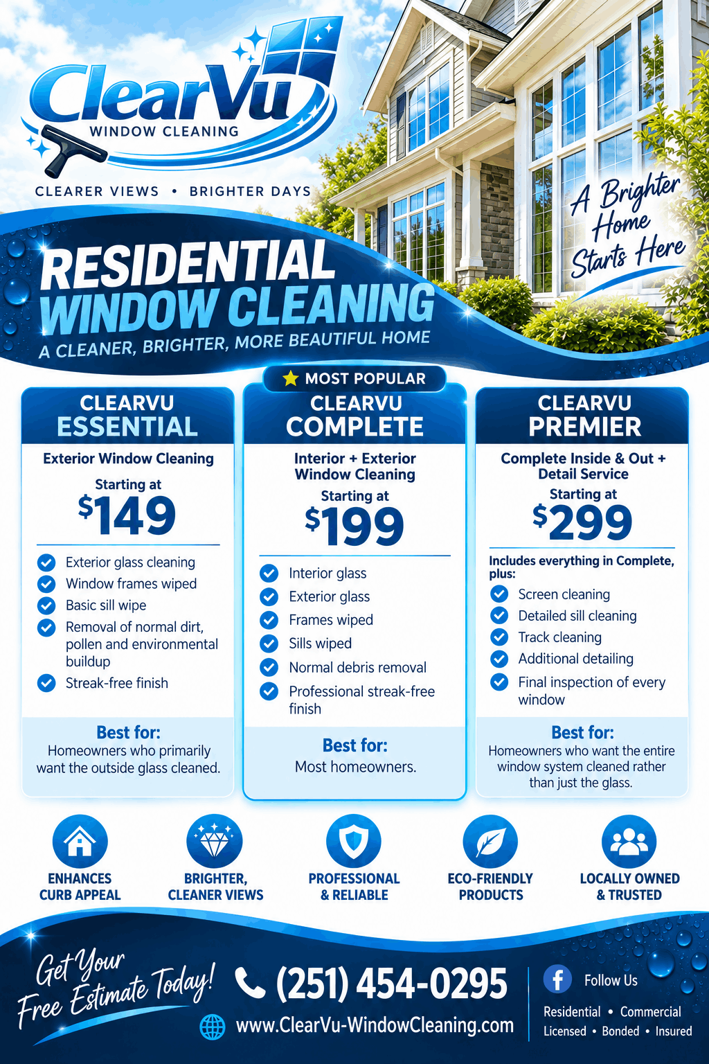 ClearVu Residential Packages